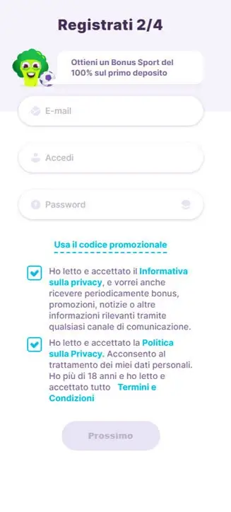 Processo di registrazione di Nomini su smartphone Processo di registrazione di Nomini su smartphone